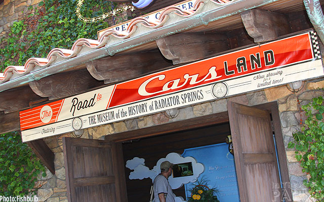 the road to cars land, Updated Blue Sky Cellar exhibit, The Road to Cars Land