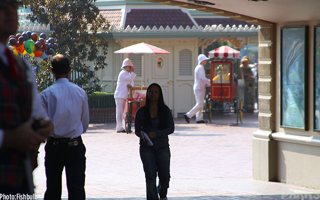 vintage vending carts at Disneyland during filming