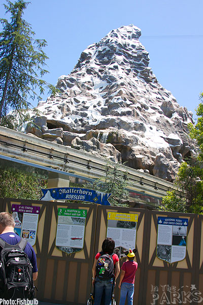 Disneyland, Construction Walls About To Come Down At Matterhorn and Carnation Cafe &#8211; A Disneyland Update