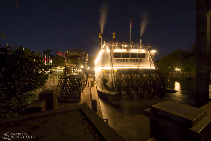 Big Thunder Mountain, Big Thunder Mountain lights up, Mark Twain sets sail into the night and pixies race through Disneyland