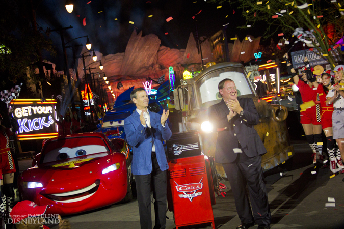 cars land grand opening, Cars Land grand opening lights up with Hollywood stars, neon and fireworks